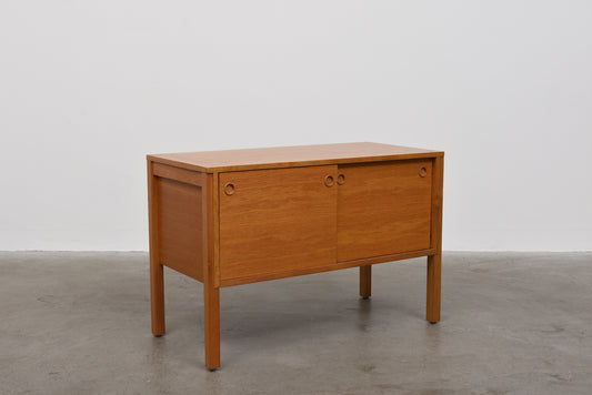 1970s low oak cabinet